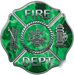 Maltese cross decal reflective 4