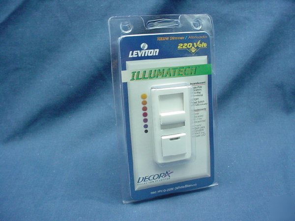 Leviton white decora illumatech dimmer 1000W 220V 50HZ