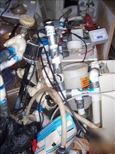 Entire ecolab pool pump house setup, commercial, hotel