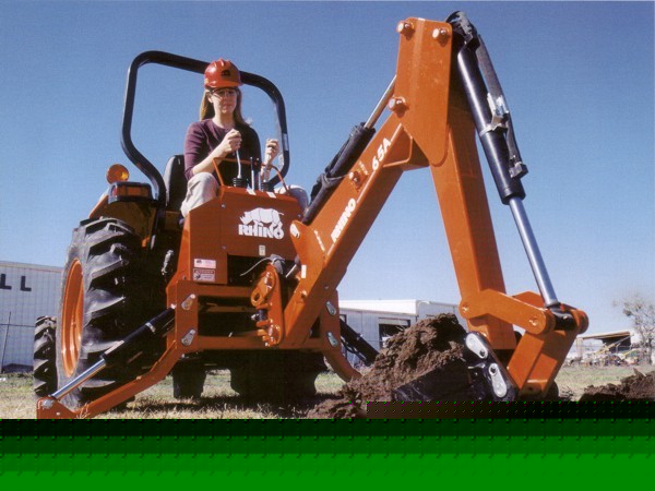 New rhino 65 tractor backhoe fits holland, kubota,deere