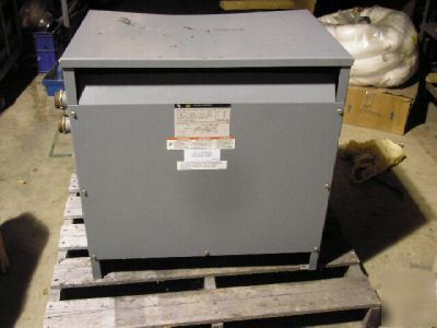 Square d 75 kva transformer 3 ph step down 480-208Y/120