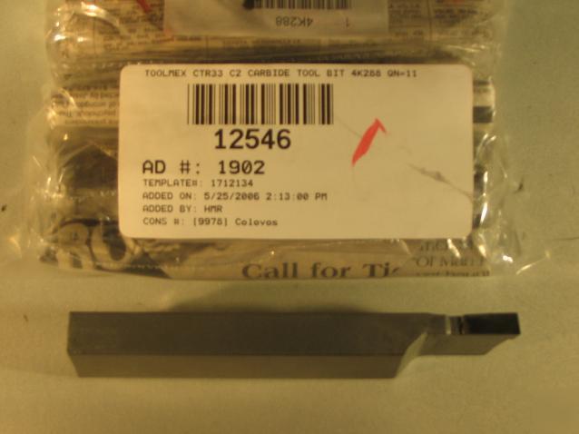 Toolmex CTR33 C2 carbide tool bit 4K288 qn=11
