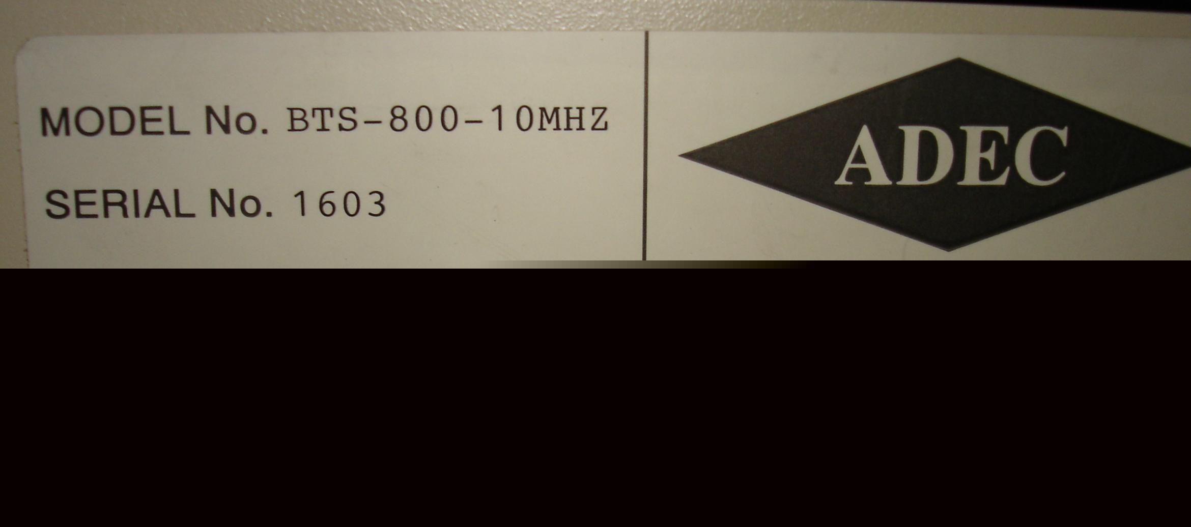 Adaptive adec bts-800-10MHZ powerten 3300D-2030 control