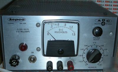 Kepco abc regulated dc power supply 0-1500V 0-10MA 
