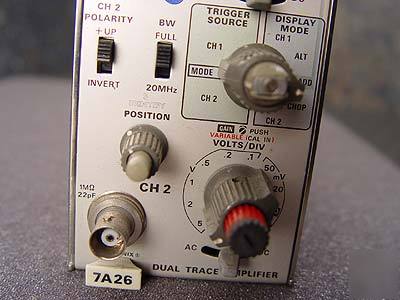 Tektronix 7A26 200MHZ dual trace plug in amplifier