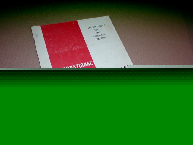 Ih 234 and hydro tractor operator manual