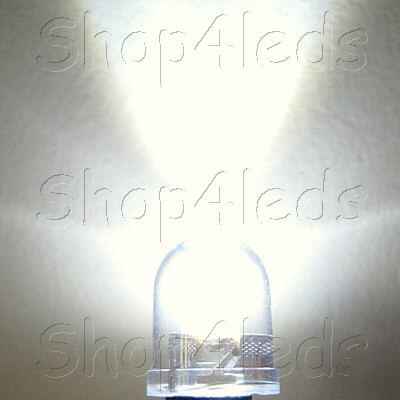 New 50 pcs 10MM 40Â° 5-chips white led 100MA 265,000MCD 