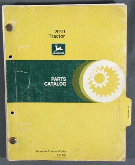 John deere 2010 tractor parts catalog manual pc-689 jd