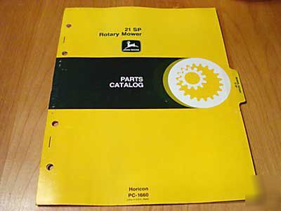 John deere 21 sp rotary mower parts manual catalog jd