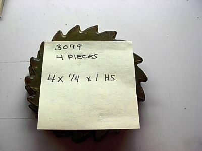 Milling cutter 4 x 1/4 x 1 hss 3 lots of 1 piece 