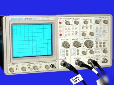 Tektronix 400MHZ 2465B oscilloscope w/ photon beam scan