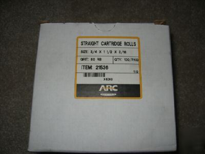  100 straight cartridge rolls 80 grit arc abrasives 