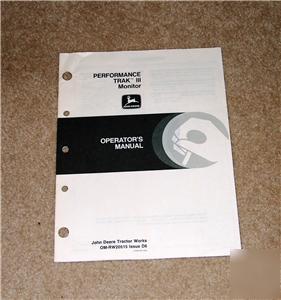 John deere performance trak 3 monitor operators manual