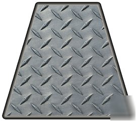Fire rescue diamond plate trapezoid helmet decal