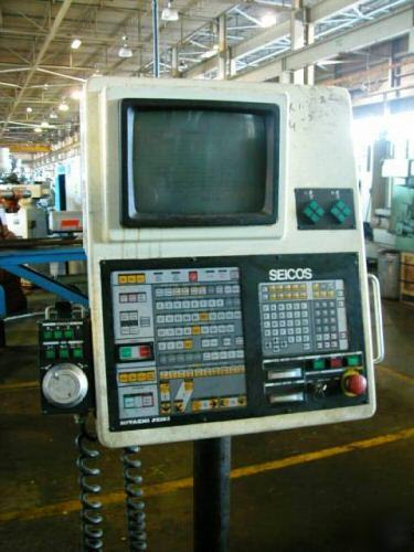 Hitachi seiki #VK55 cnc twin spindle vert. mach. center