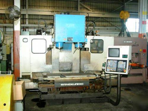 Hitachi seiki #VK55 cnc twin spindle vert. mach. center